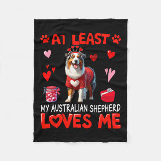Åtminstone min Australian shepherd Loving Me Valen Fleecefilt