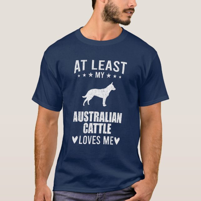 Åtminstone min australiska boskap Kärlek Me Hund ä T Shirt (Framsida)