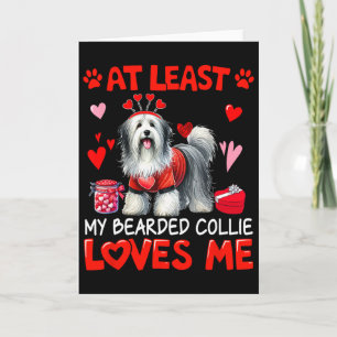 Åtminstone min Bearded Collie älskar mig Alla hjär Kort