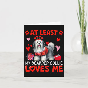 Åtminstone min Bearded Collie älskar mig Alla hjär Kort