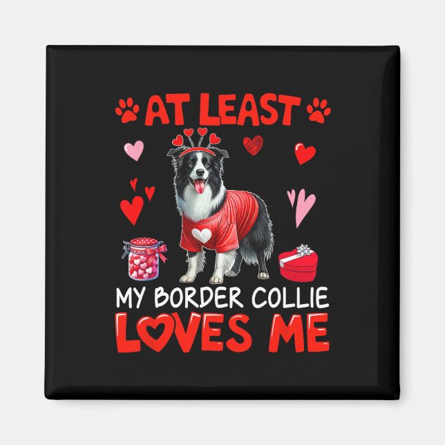 Åtminstone min border collie som älskar mig Alla h Magnet (Framsidan)