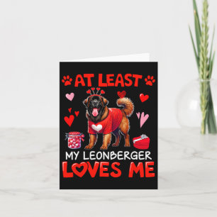 Åtminstone min Leonberger som älskar mig Valentine Kort
