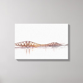 Atmosfärisk Forth Bridge-konstverk Canvastryck