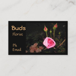 Atmosfärisk Rosenknopp >Professionell Floristkort Visitkort