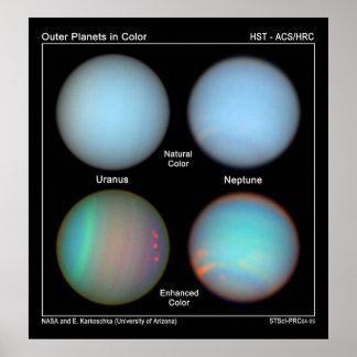 Atmosfäriska kännetecken på Uranus och Neptune är  Poster