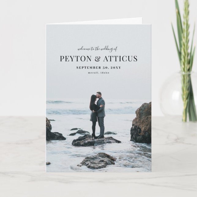 Atmosphere FolCard-Bröllopsprogram Kort (Framsida)