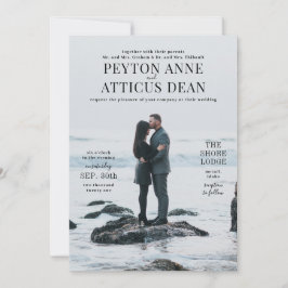 Atmosphere Lodrät Photo bröllopsinbjudan Inbjudningar