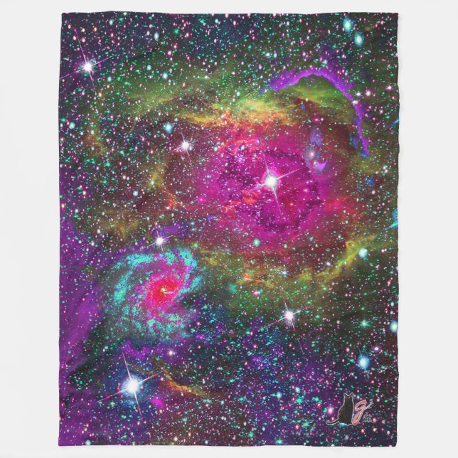 Atmospheric Star Fält Fleece Blanket (Framsidan)