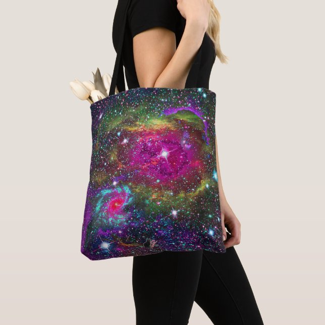 Atmospheric Star Fält Tote Bag Tygkasse (Närbild)