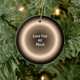 Atmospheric Tan /Cream Circle jul Ornament