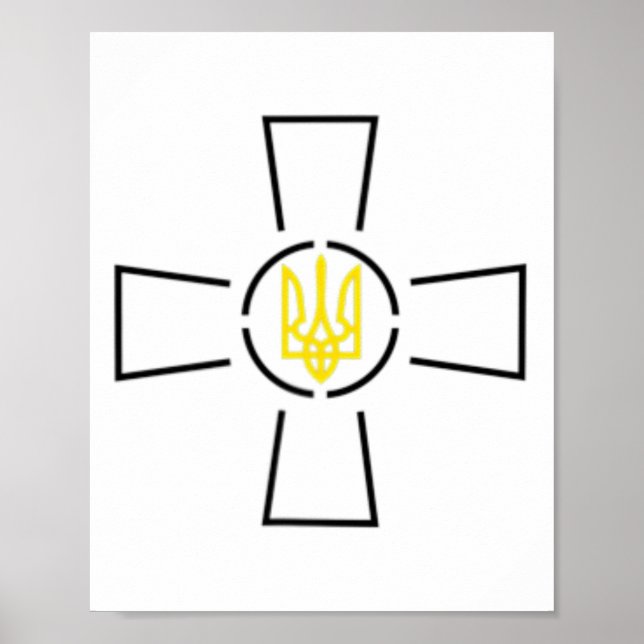 Ato Cross Tryzub Ukraina Volodymyr Zelenskyj Poster (Framsidan)
