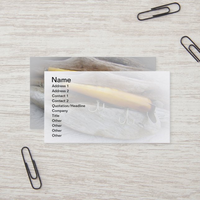 Atom A40 Vintage Saltwater Fishing Lure Visitkort (Fram/Back In Situ)