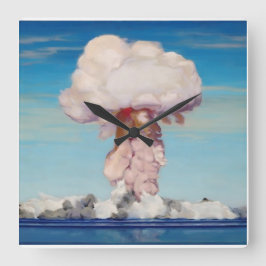 Atom Bomb Wall Clock Fyrkantig Klocka