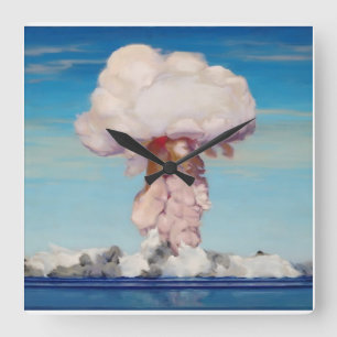 Atom Bomb Wall Clock Fyrkantig Klocka