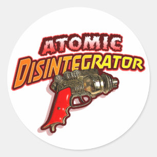 Atom- Disintegrator Runt Klistermärke