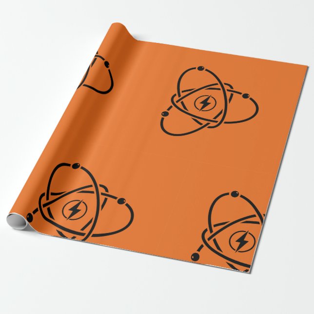 Atom Energy Icon Wrapping Paper Presentpapper (Utrullad)