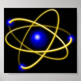 Atom, fysik, partiklar, vetenskap, material poster