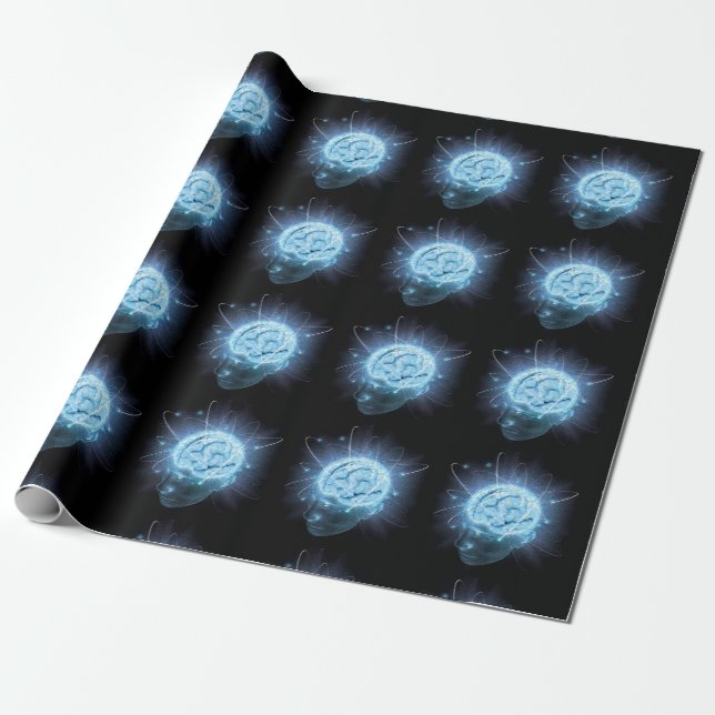 Atom- hjärna presentpapper (Utrullad)