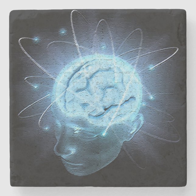 Atom- hjärna stenunderlägg (Framsidan)