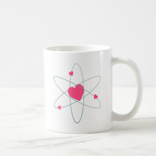 Atom- hjärta kaffemugg