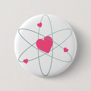 Atom- hjärta knapp
