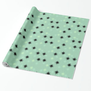 Atom- Jade och Mint Starbursts som slår in papper Presentpapper