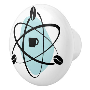 Atom- kaffebönor i krickaenhetshandtag knopp