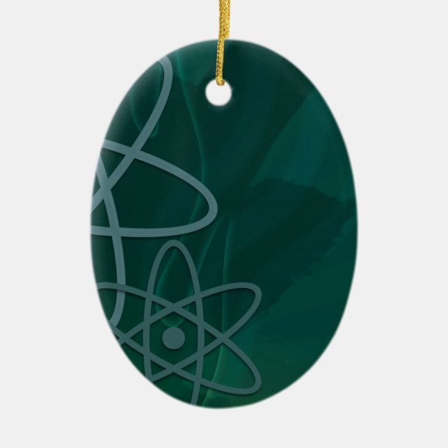 Atom- kricka julgransprydnad keramik (Framsidan)