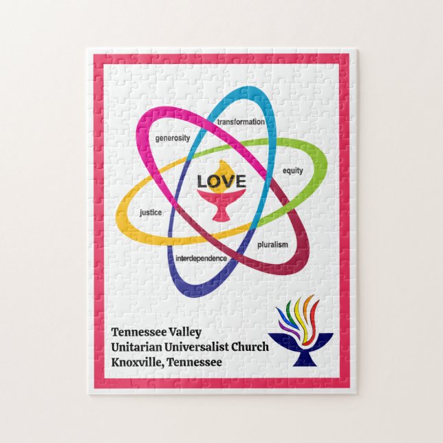 Atom med delade värden - Unitarian Universalist As Pussel (Vertikal)