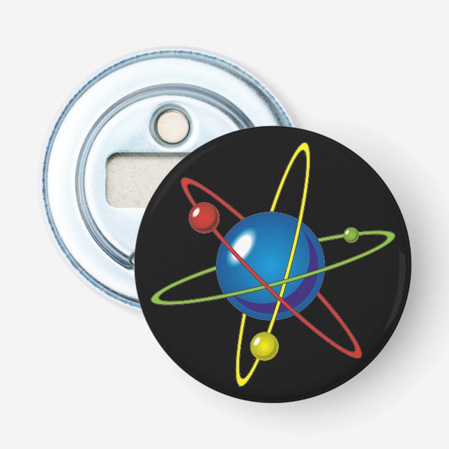 Atom-modellens färgmodell flasköppnare (Framsidan)