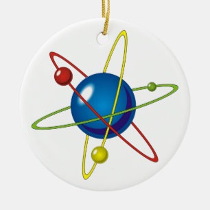 Atom-modellens färgmodell julgransprydnad keramik