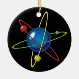 Atom-modellens färgmodell julgransprydnad keramik