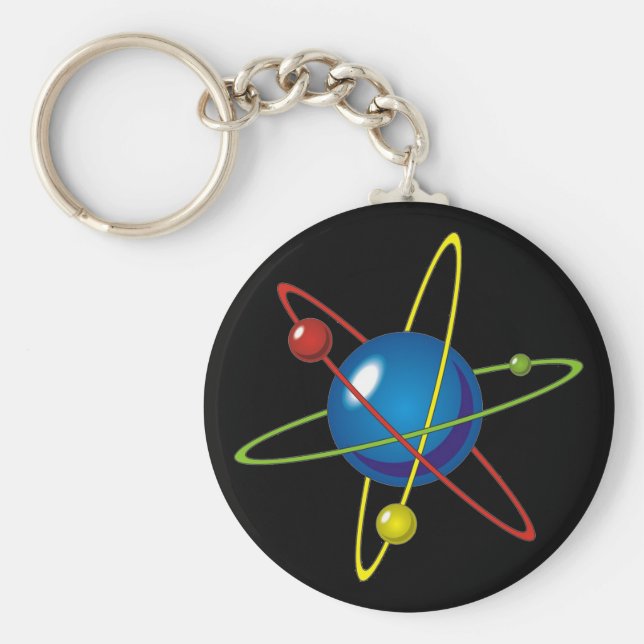 Atom-modellens färgmodell nyckelring (Framsidan)