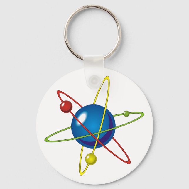 Atom-modellens färgmodell nyckelring (Framsida)