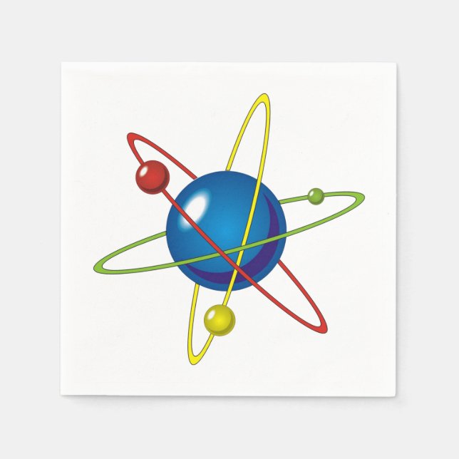 Atom-modellens färgmodell pappersservett (Framsidan)