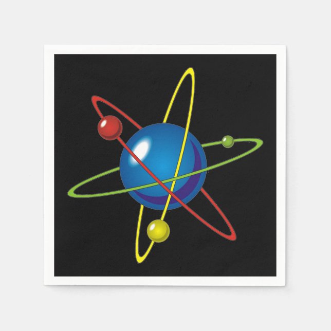 Atom-modellens färgmodell pappersservett (Framsidan)