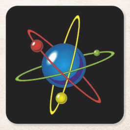 Atom-modellens färgmodell underlägg papper kvadrat