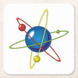 Atom-modellens färgmodell underlägg papper kvadrat