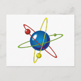 Atom-modellens färgmodell vykort