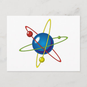 Atom-modellens färgmodell vykort
