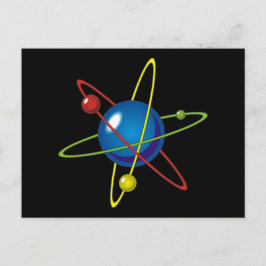 Atom-modellens färgmodell vykort