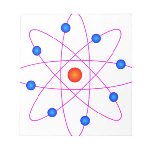 atom-modellvektorklipp anteckningsblock