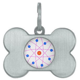 atom-modellvektorklipp ID-bricka husdjur