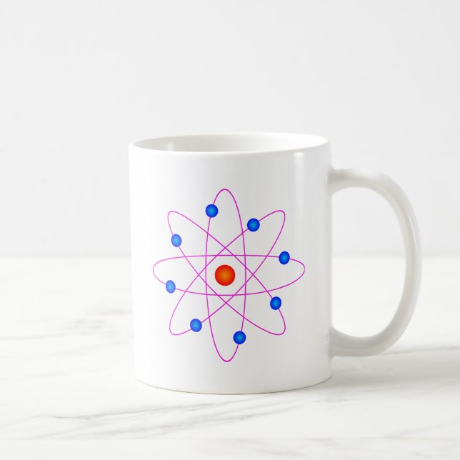 atom-modellvektorklipp kaffemugg (Höger)