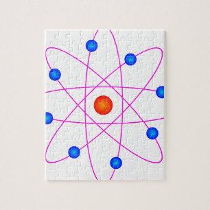 atom-modellvektorklipp pussel