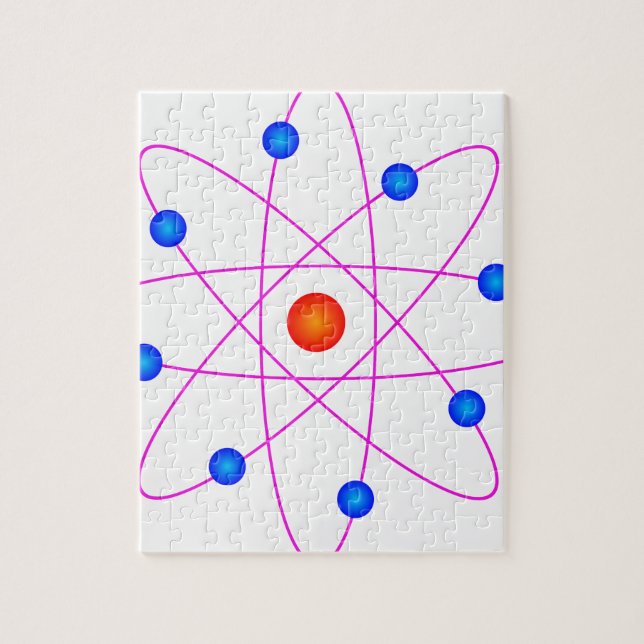 atom-modellvektorklipp pussel (Vertikal)