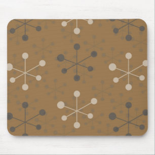 Atom- mönster i bruna Mousepad Musmatta