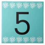 Atom- numrera belägger med tegel kakelplatta<br><div class="desc">Atom- numrera,  eller brev belägger med tegel - blått på vit med en skrivares gräns.  För tecken eller gataadress numrerar.</div>