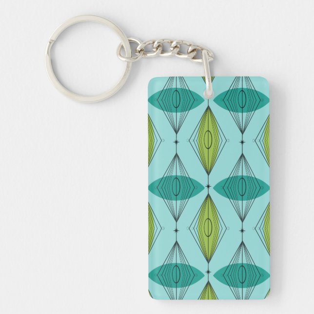 Atom- Ogee och Starbursts akryl Keychain (Framsidan)