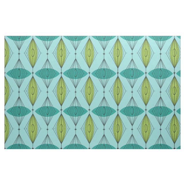 Atom- Ogee & Starbursts bomullstyg Tyg (Fat Quarter)